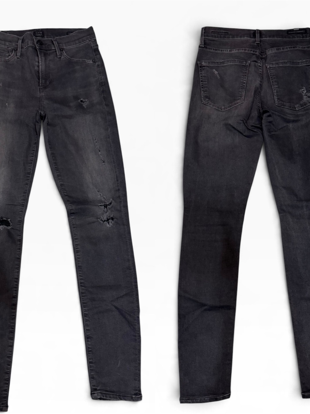 Citizens Of Humanity Black Skinny Ripped Jeans